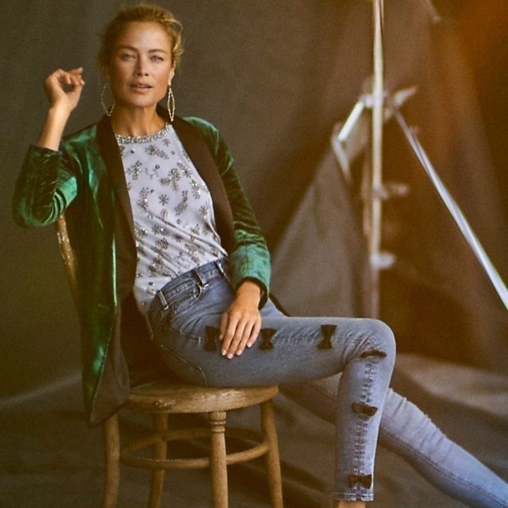 Anthropologie Mcguire Newton Skinny Bow Jeans 26